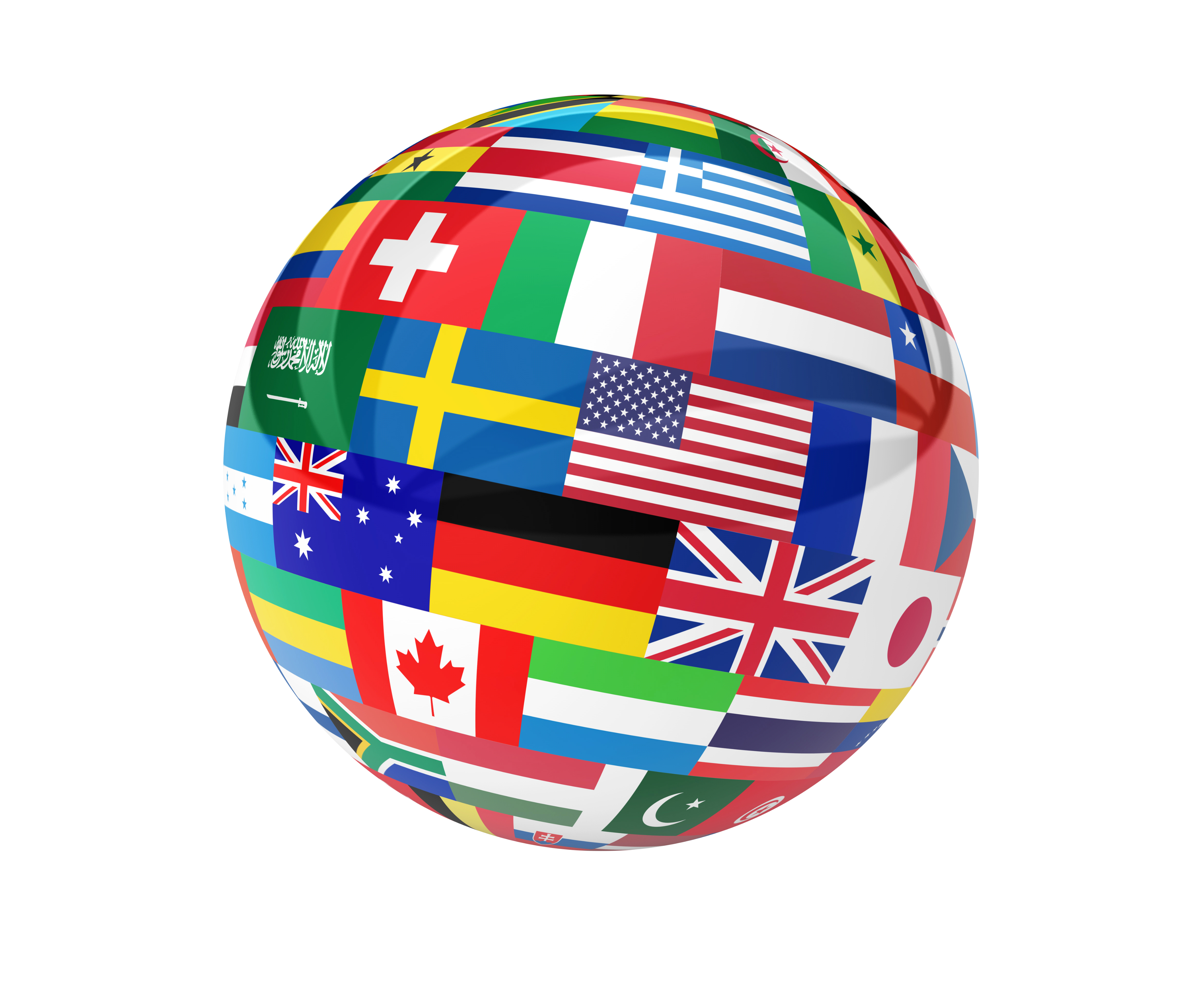 flags globe
